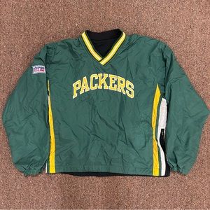 Vintage Green Bay Packers Starter Reversible Pullover Windbreaker Size Small